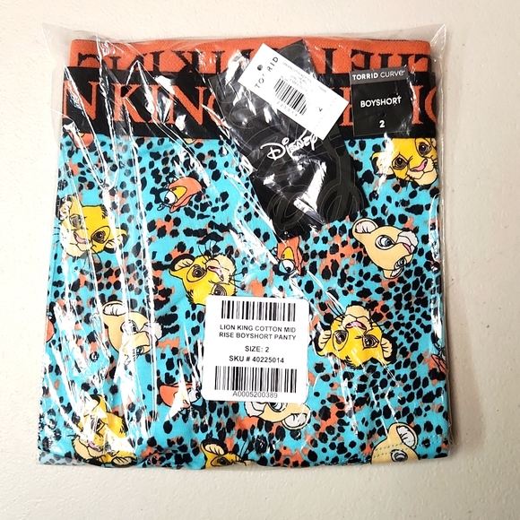 ♥️NWT VINTAGE TORRID DISNEY LION KING BOYSHORT PANTY SIMBA NALA - PLUS SIZE - Picture 4 of 15